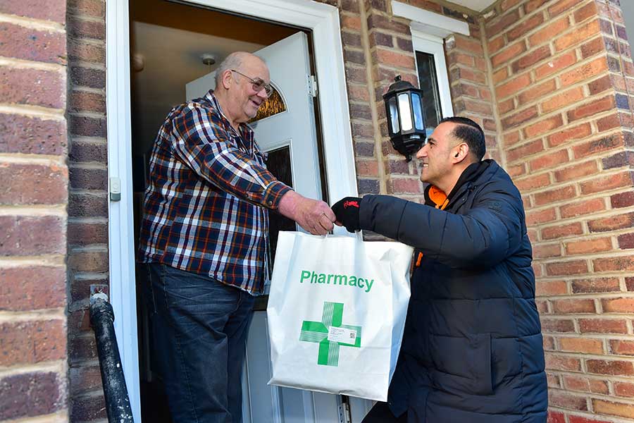 Gentleman in Staffordshire receives his medication from Inspire Pharmacy